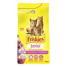 Friskies Junior - с пиле,моркови и млечни гранули, за котки от 1 до 12 месеца 10 кг. 